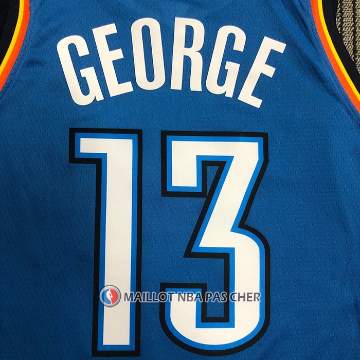 Maillot Oklahoma City Thunder Paul George NO 13 Icon Bleu